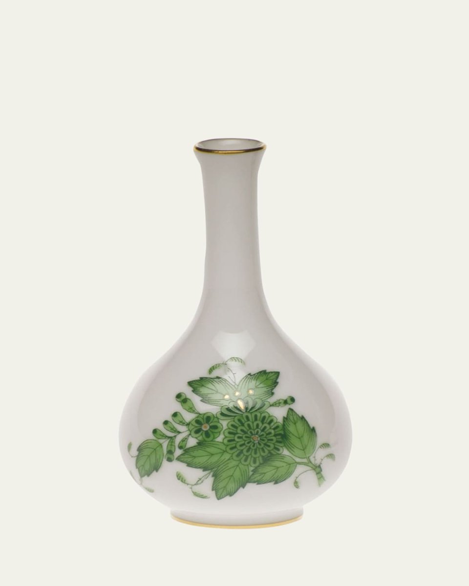 Chinese Bouquet Green Small Bud Vase